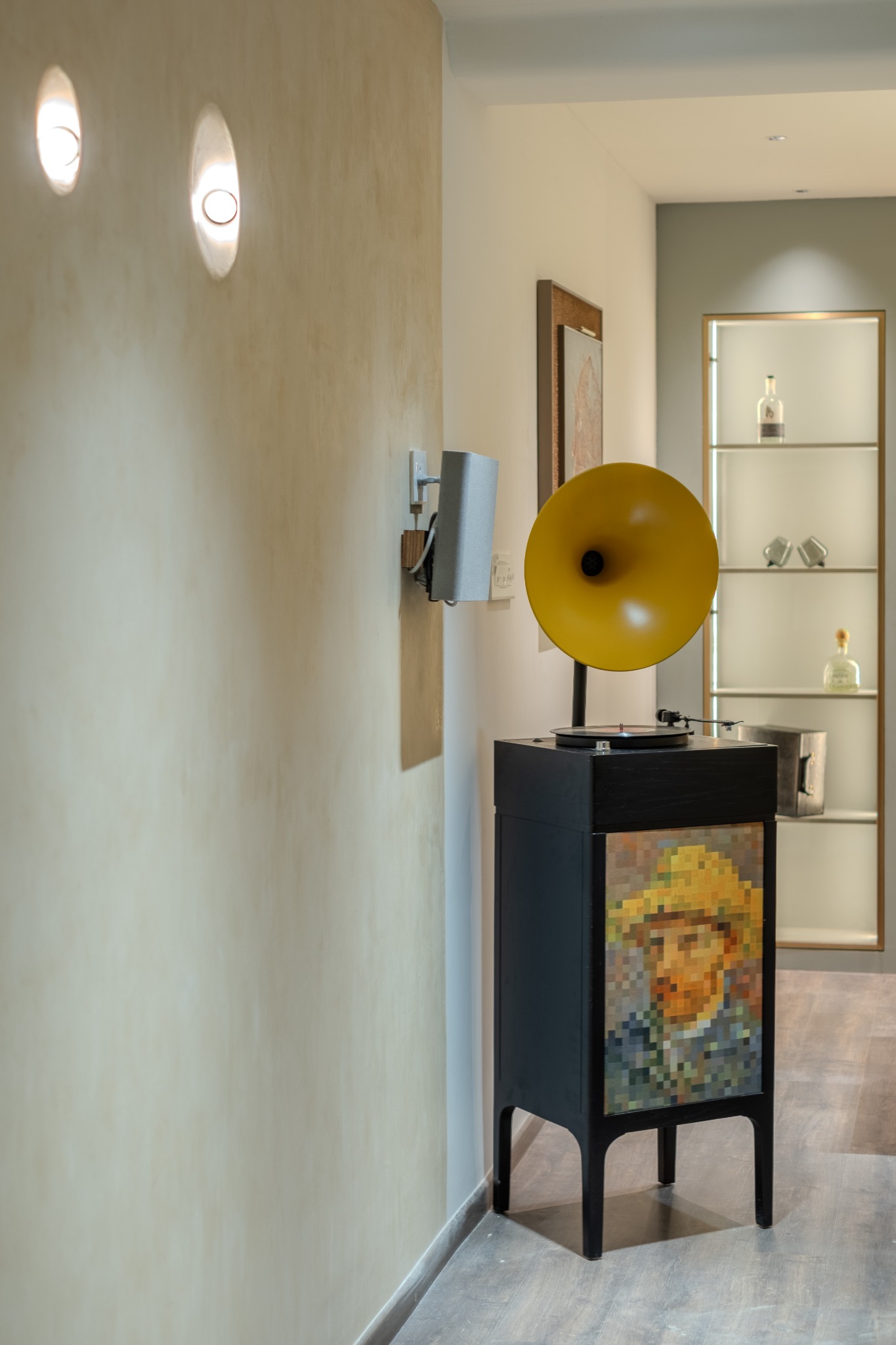 Layered Luxe handcrafted lime plaster detail